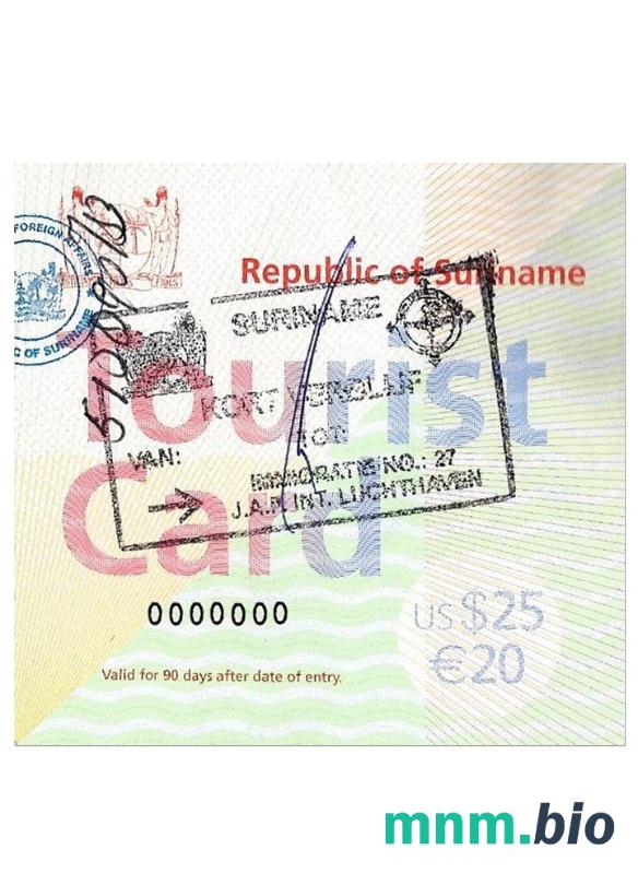Karta turystyczna Surinamu